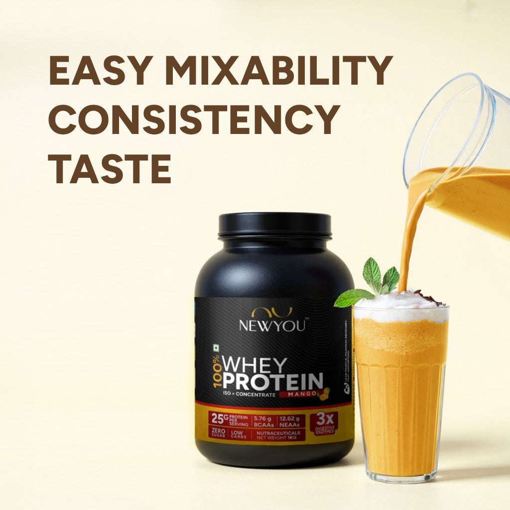100% Whey Protein (Isolate + Concentrate) (Mango)- NewYou™