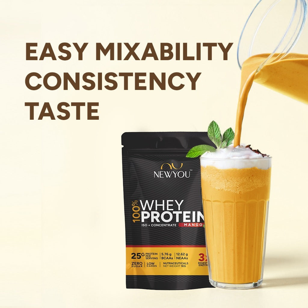 NewYou Whey Protein Blend - 25G of Premium Protein for Muscle Gain & Recovery